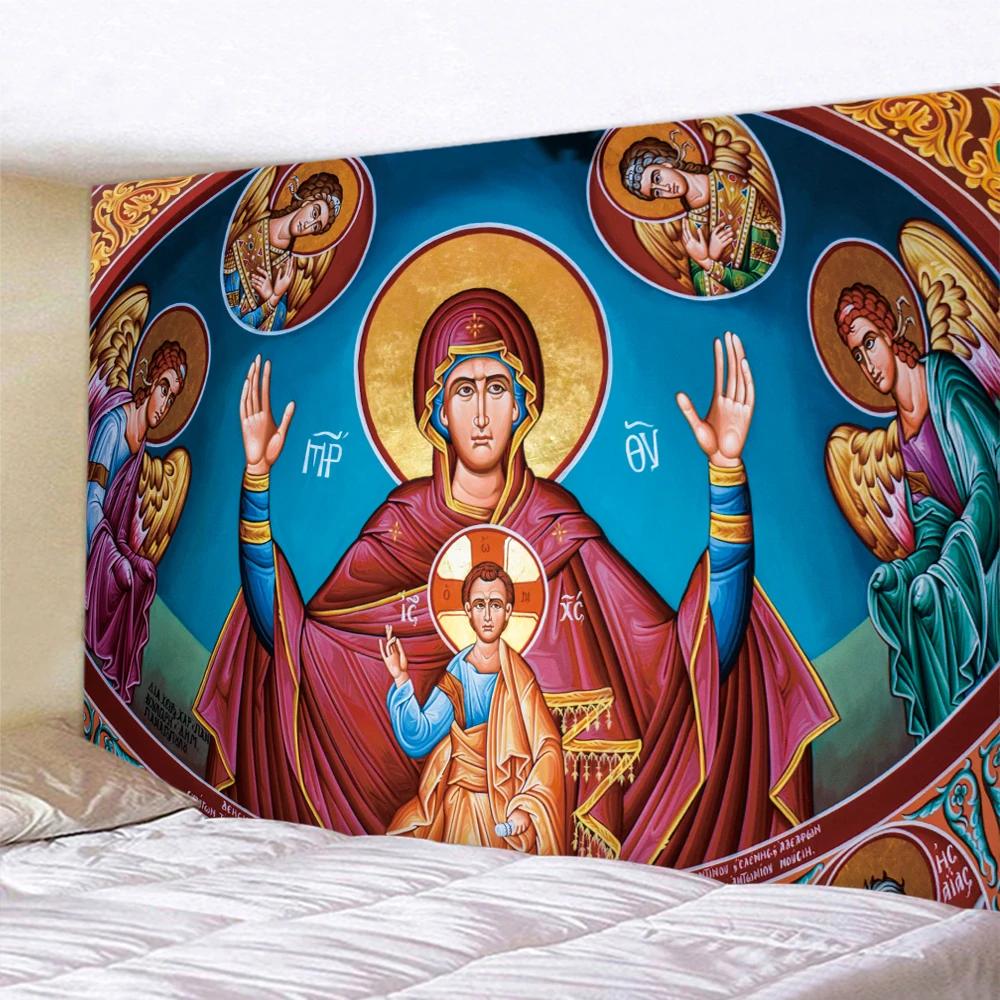 Christ Church Murals Psychedelic Scenes Home Decor Art Tapestries Hippie Boho Tarot Angels Pretty Room Wall Decor Wall Hanging