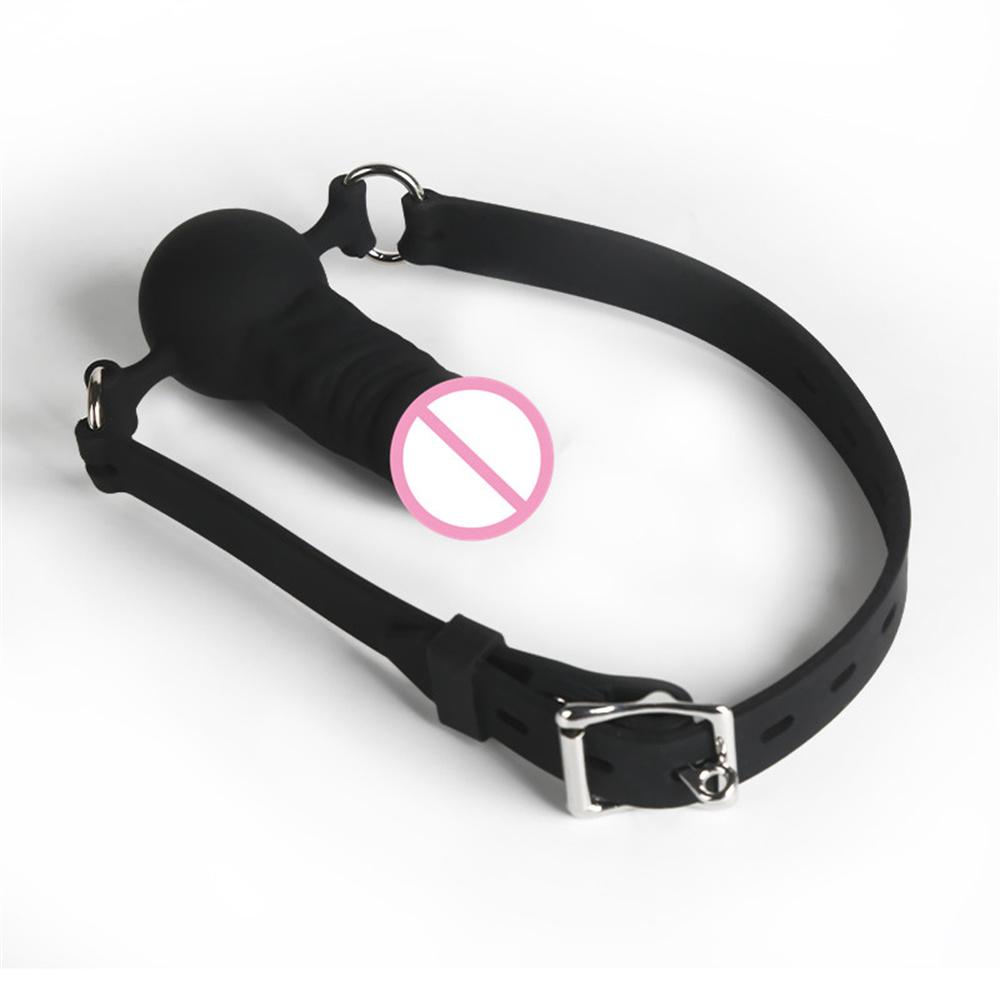 Silicone Dildo Gag  Sex Restraints Adjustable Open Mouth Penis Gags Intimate Goods 18 Toys For Adults Games Erotic Products
