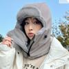 New Warm Scarf Mask Integrated Hat Windproof Coldproof Pullover Cap 3-in-1 Waterproof Helmet Cap Unisex