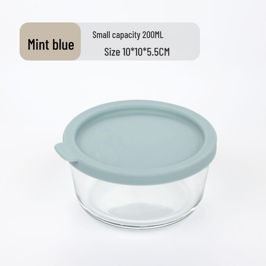 Microwave-Safe Glass Fresh-Keeping Bowl with Lid for Steaming and Cooking.