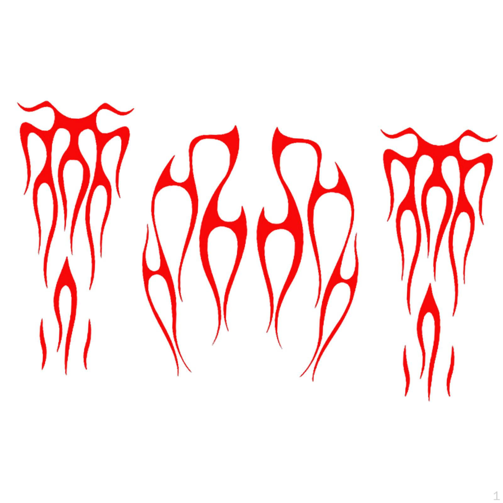 

Наклейки на бак мотоцикла Декор Полоса Декали Внешние аксессуары Пламя красный