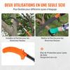 Manual Pole Saw, 7.3-27 Ft Extendable Tree Pruner, Sharp Steel Blade High Branches Trimming, Manual Branch Trimmer with Lightweight 8 Fiberglass