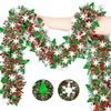 Bright Color Sequined Garland 2m Tinsel Garland Xmas Tree Decor Ribbon Party Supplie