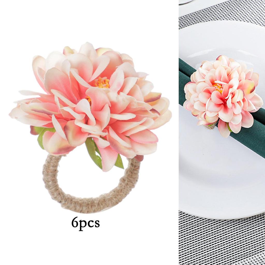 6 Buckle Napkin Rings for Festival Centerpieces Home Kitchen Decor