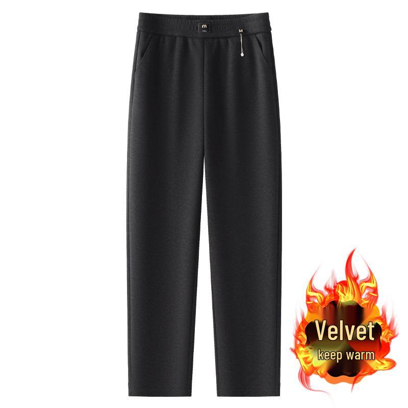 

Women s Khaki Fleece Harem Pants, 2024 Autumn/Winter, Wool-Blend Nine-Point Carrot Fit 2XL