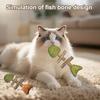 3Pcs Natural Cat Chew Sticks Fish Bone Shape Toy Silver Vine And Catnip Toy Cat Tooth Care Tool for Dental Health Teeth Cleaning