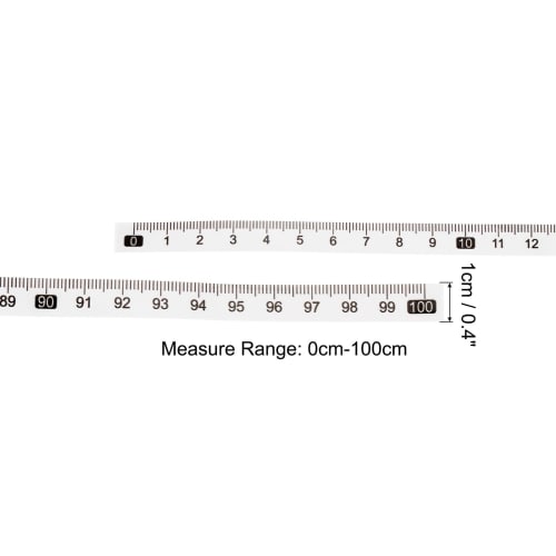 PATIKIL 100cm Adhesive Ruler, Back Tape, Measuring Tape, Sticker Tape, Waterproof Transparent Tape for Workbenches, Sewing Machines, and Drafting Tabl