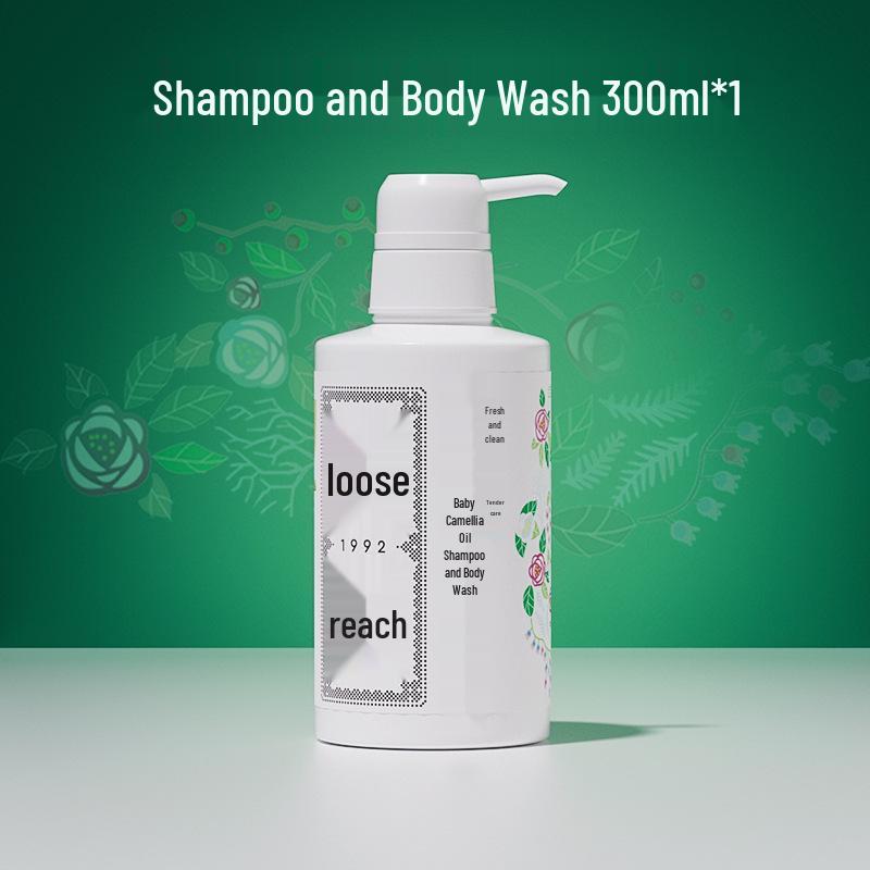 Songda Camellia Baby Shampoo & Body Wash, 300ml - Newborn & Kids Bath Liquid
