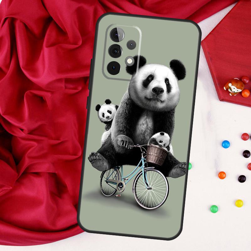Cartoon Cute Panda Bear For Samsung Galaxy A15 A55 A53 A33 A35 A22 A32 A52 A54 A34 A14 A56 A36 A26 A16 A05 A06 Case