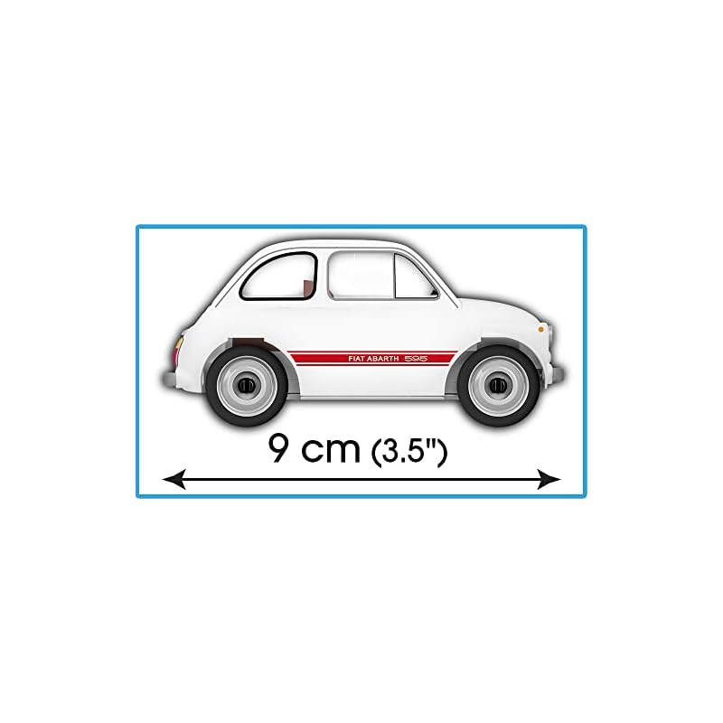 COBI Building Blocks - Italian Car - Fiat Abarth 595 Competizione 1965 1/35 Scale - 70 Pieces - LEGO Compatible [MADE IN EU] 24524