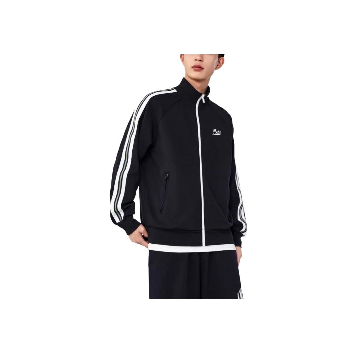 

Anta Life Series Letter Stripe Stand Collar Zip Long Sleeve Sweatshirt Men sweatshirt Basic-Black 152438706-2 L