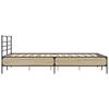 Bed Frame Sonoma Oak 120 x 190 cm Particleboard and Metal