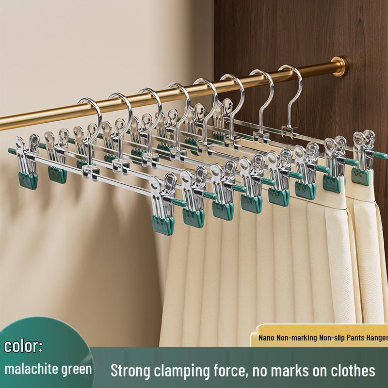 Strong No-Mark Trouser and Skirt Hanger Clips for Drying and Storage