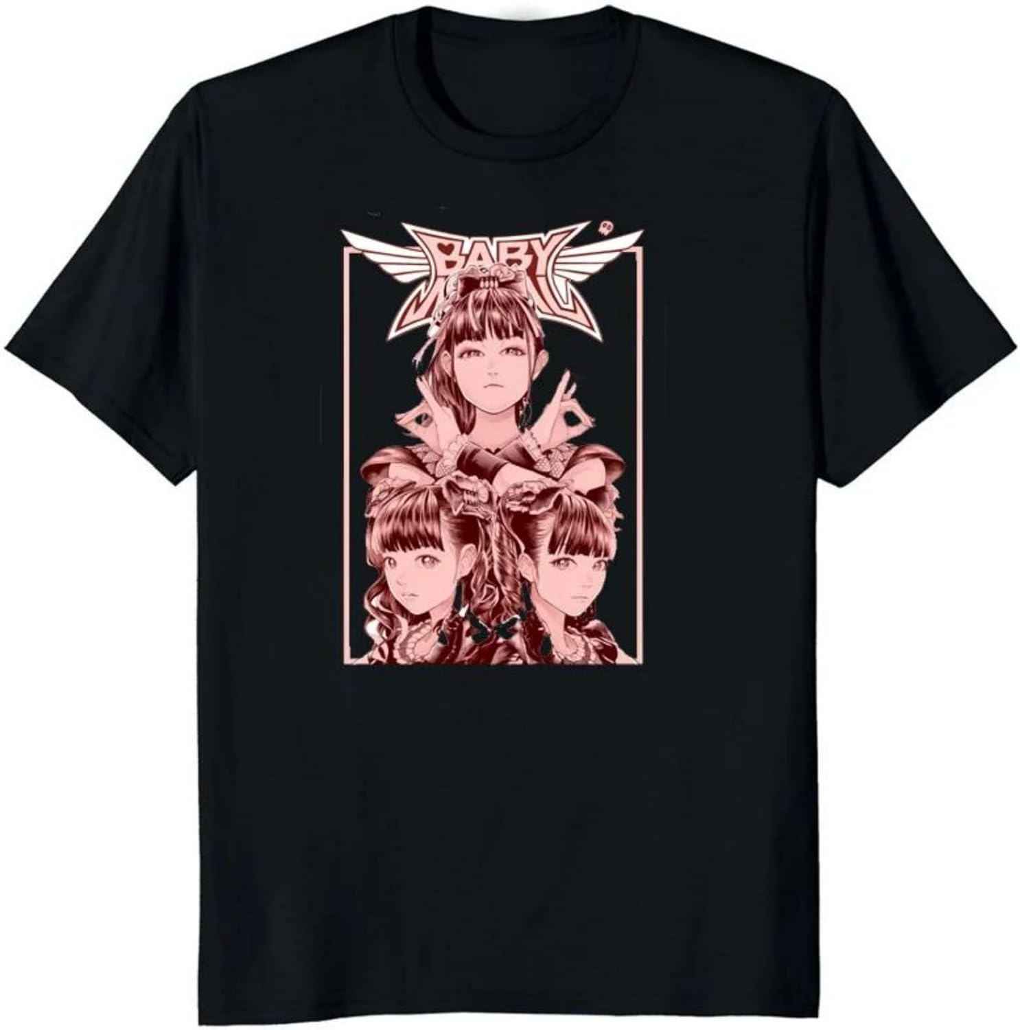 Babymetal Metal Galaxy Japan Death Logo Metal Band Tshirt Men Hip hop XS чёрный