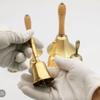 Extra laute Messing-Glocke, Vintage Handkurbel-Glocke, Reine Kupfer-Handglocke, Schulglocke
