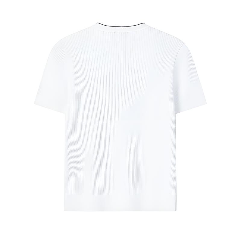 Fila White Fashion Trend Classic Simple Retro Casual Versatile Comfortable Knitted Short Sleeve Sweater Women Tops Cloud-White F11W623404FWT