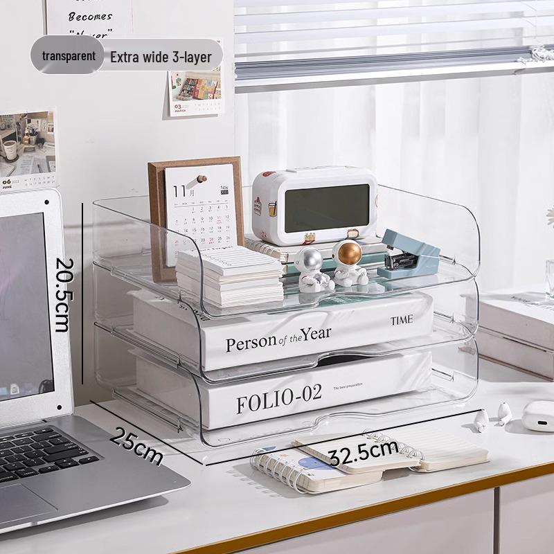 A4 Stackable Desktop File Organizer and Student Stationery Drawer