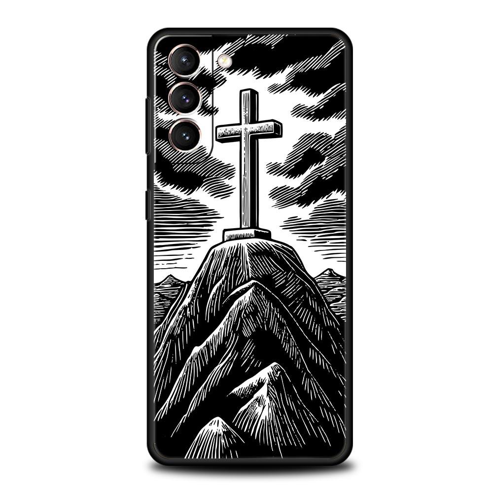 

Phone Case For Samsung Galaxy S25 Edge S24 S23 S22 S21 Ultra S20 FE 5G S10 S10E S9 Plus Soft TPU Cover Christian Bible Jesus Galaxy S21 FE 5G