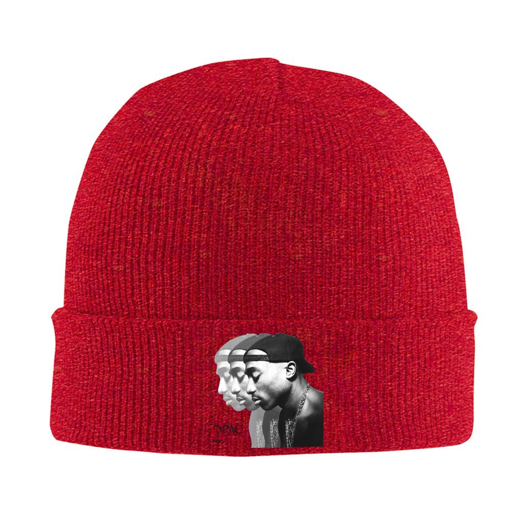 Rapper Tupac 2pac Graphic Printed Bonnet Hats  Beanie Hats Spring Graphic Knitting Hat Retro Men Women Unisex Gym Warm Cap