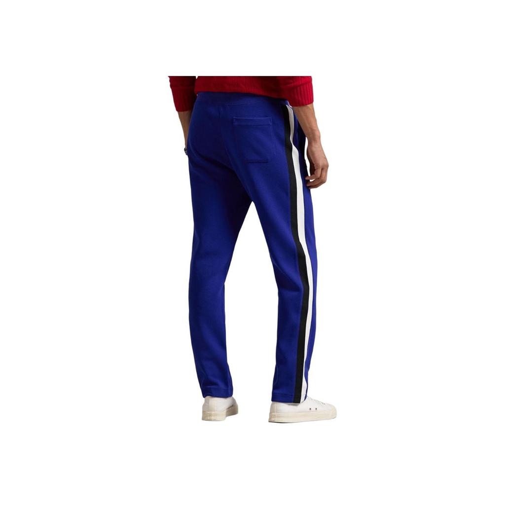 Polo Ralph Lauren Ss25 Logo Embroidered Drawstring Long Double-Sided Knitted Sports Pants Men Pants Blue 710953167-003