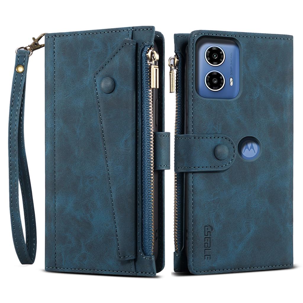 Pouzdro ESEBLE Star Series pro Motorola Edge 50 Fusion 5G Peněženka Zip PU Kůže Kryt na telefon