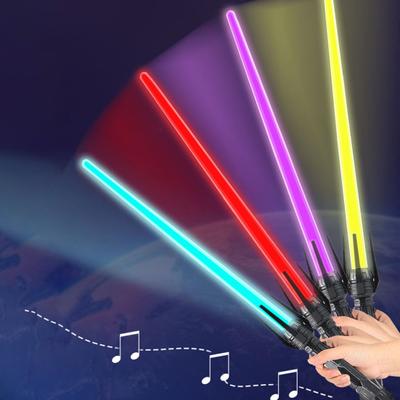1/2 ks Odolný Nastaviteľný Hladké Hrany 3 Režimy Filmový Cosplay LED Svietiaci Svetelný Meč Vonkajšia Hračka Denné Hranie Palica