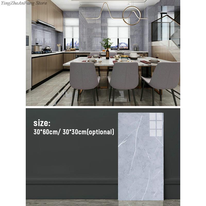 10Pcs Waterproof Marble Tiles Sticker PVC Self Adhesive Vinyl Wall Stickers Bathroom Kitchen Cupboard Backsplash Decor Decals