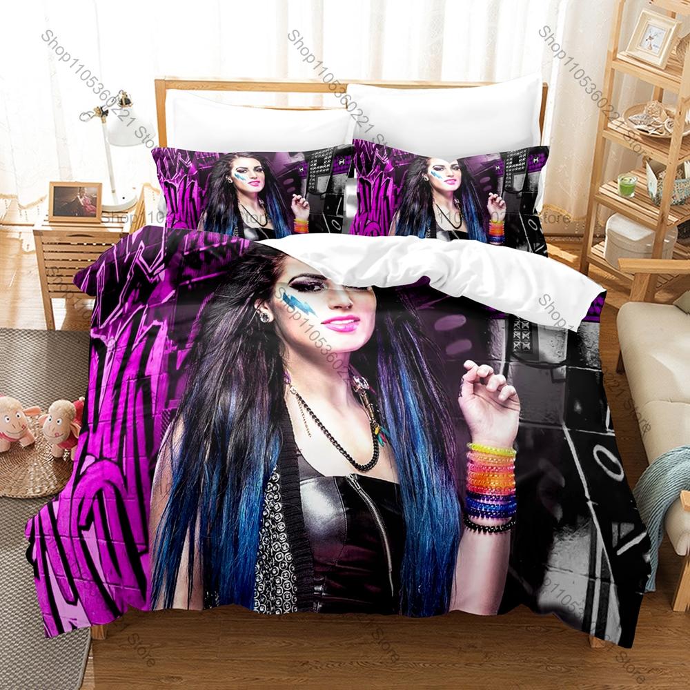 Saraya-Jade Bevis 3-teiliges Bettwäsche-Set Britische Wrestlerin Saraya Paige Aufdruck Weiche Mikrofaser Bettbezug Kissenbezug