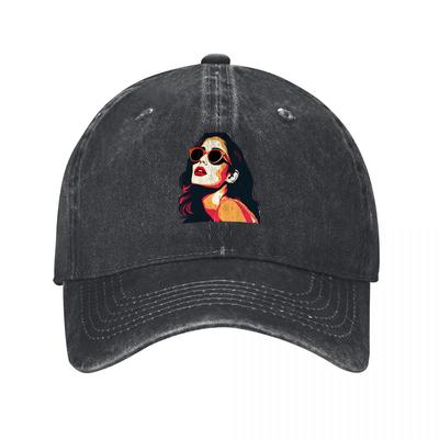 Vintage Style Women Portrait Washed Canvas Baseball Cap Unisex Adjustable Dad Hat Fashion Streetwear Accessory for Everyday Wear