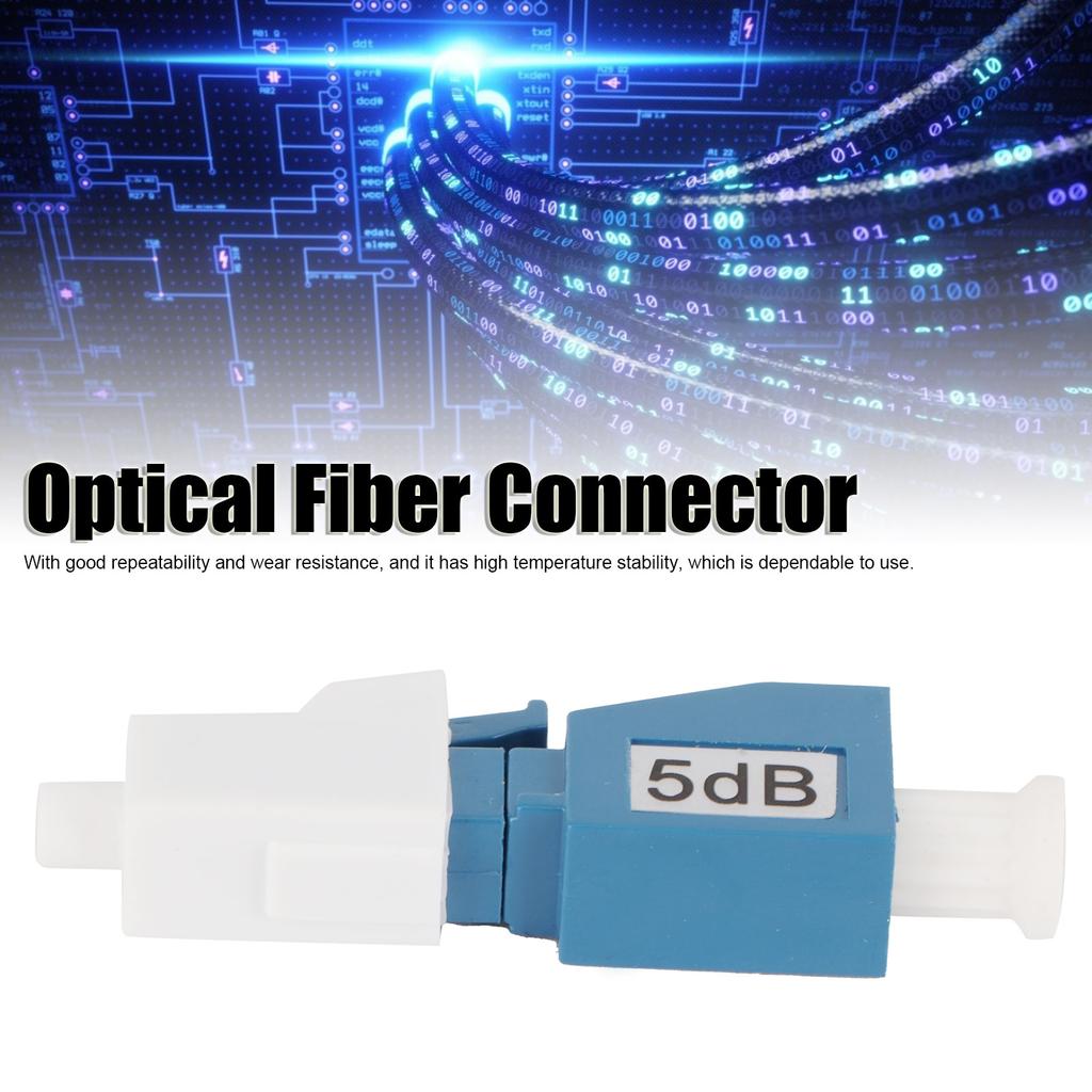 LC UPC5DB Optical Fiber Attenuator Connector SingleMode Male Female Adapter High Return Loss