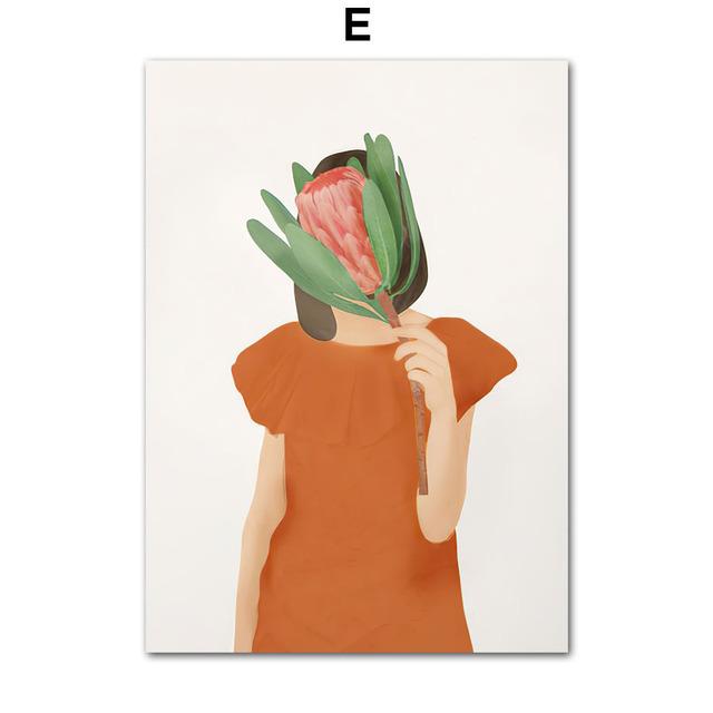 Books Illustration Tropical Monstera Girl Cheetah Boho Wall Art Canvas Painting Poster and Prints Pictures for Living Room Decor