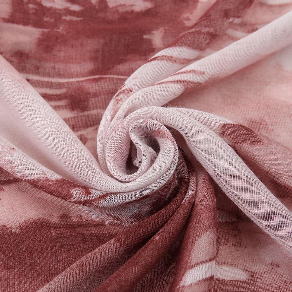 Light Weight Watercolor Printed Shawl Hijabs Soft Breathable Headscarf Women Scarf Silk Scarves new Scarf &Wrap