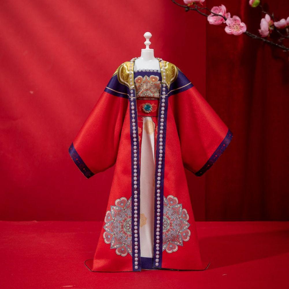 

Носить наряд принцессы, юбку, материал для кукольного платья, древний кукольный ханьфу, одежда, набор для DIY, игрушки для DIY 15