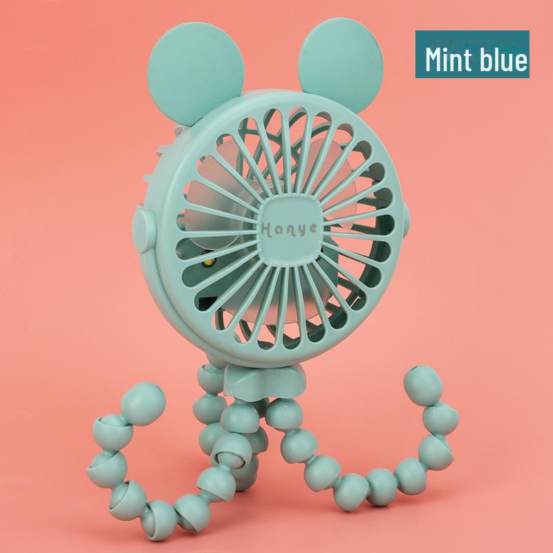 Versatile Portable Mini Fan: Hangable, Standable, or Wrappable - Ideal for Dorms and Outdoor Use