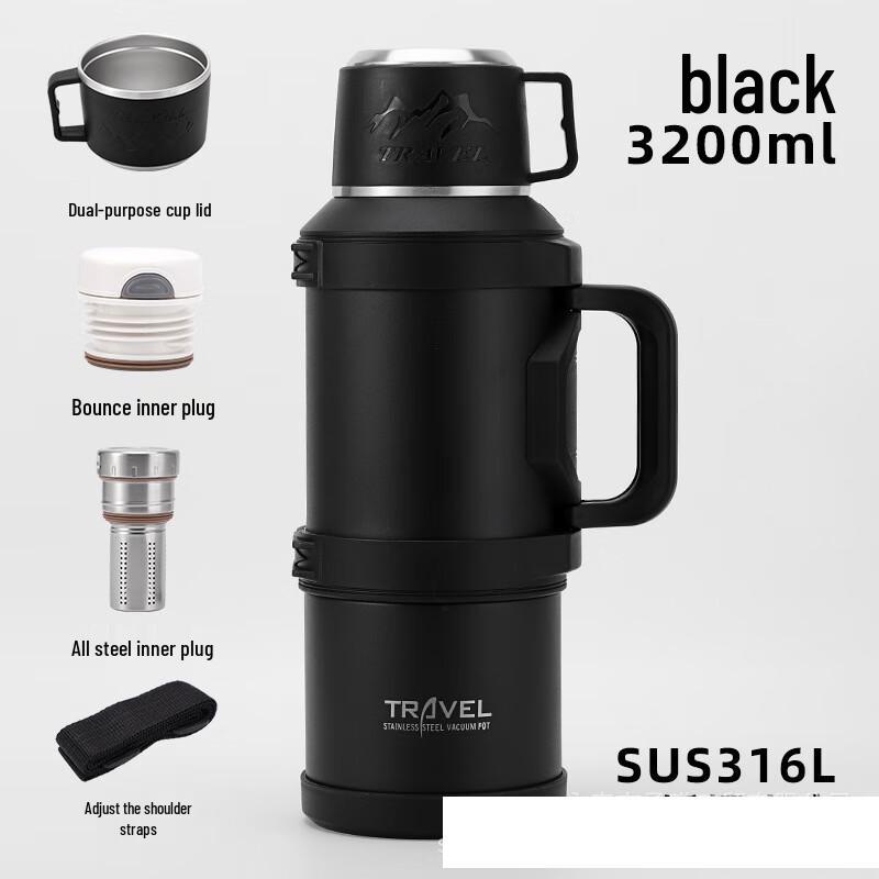 Zhi Shi Outdoor Large Capacity Thermos Sports Bottle 3200ml