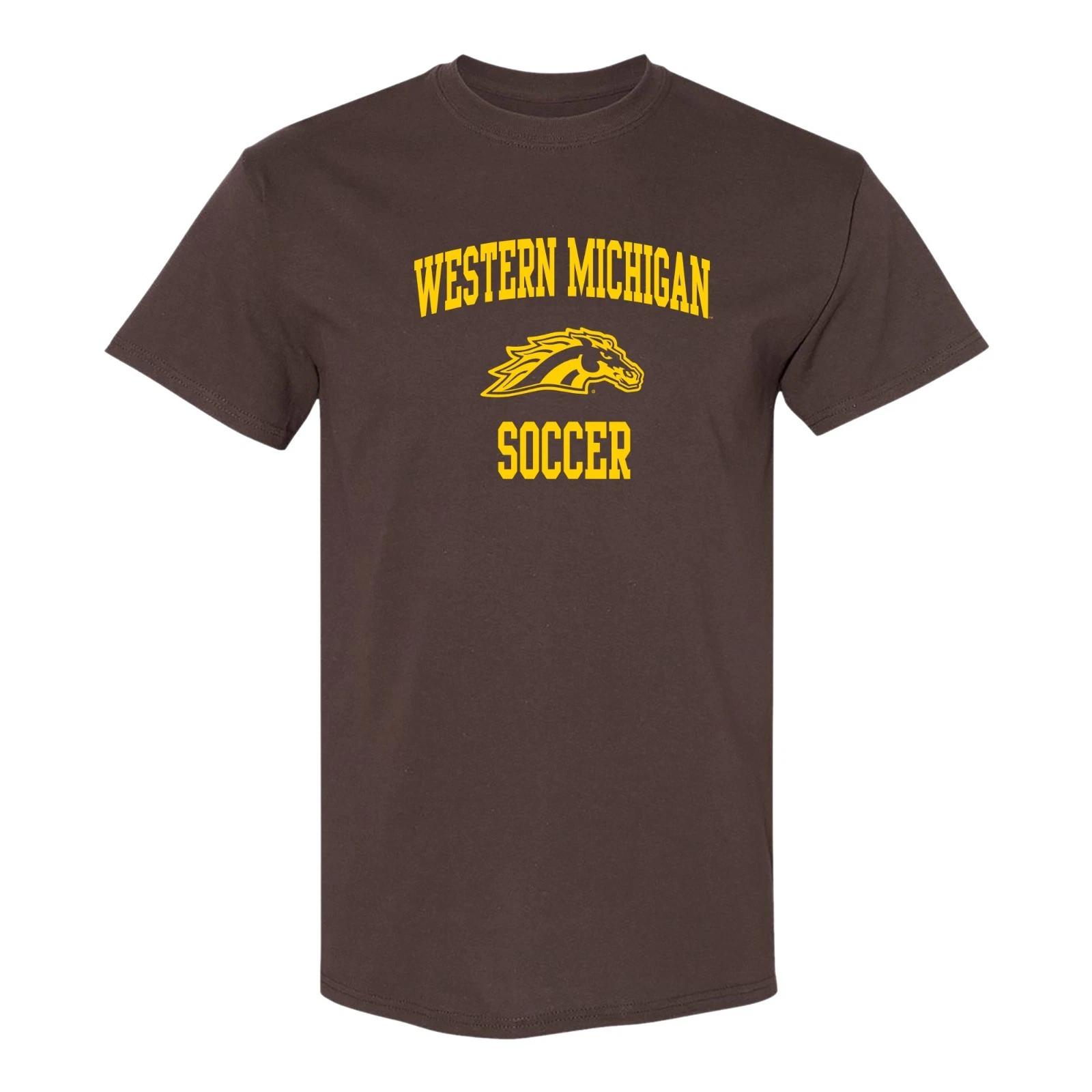 Western Michigan Arch Logo Soccer T-Shirt - Dark Chocolate S