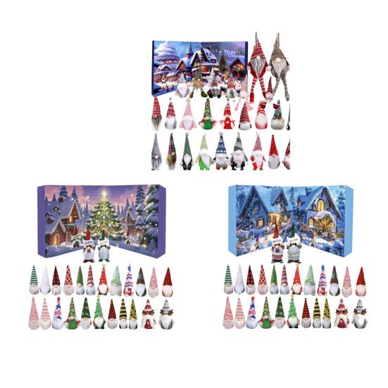 2025 Christmas Gnome Advent Calendar 24 Day Countdown to Christmas Ornament with Collectible Dwarf Dolls for Boys Girls And Adults