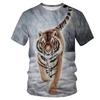 Jungen Tier Tiger T-Shirt Kurzarm Druck Sommer Frühling Aktiv Sport Mode Kinder Outdoor Täglich Normale Passform