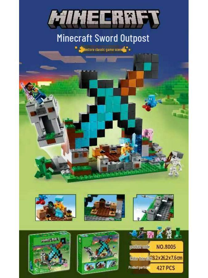 Compatible Lego Bricks: Minecraft Cave, War Village Puzzle for Boys, Birthday Gift