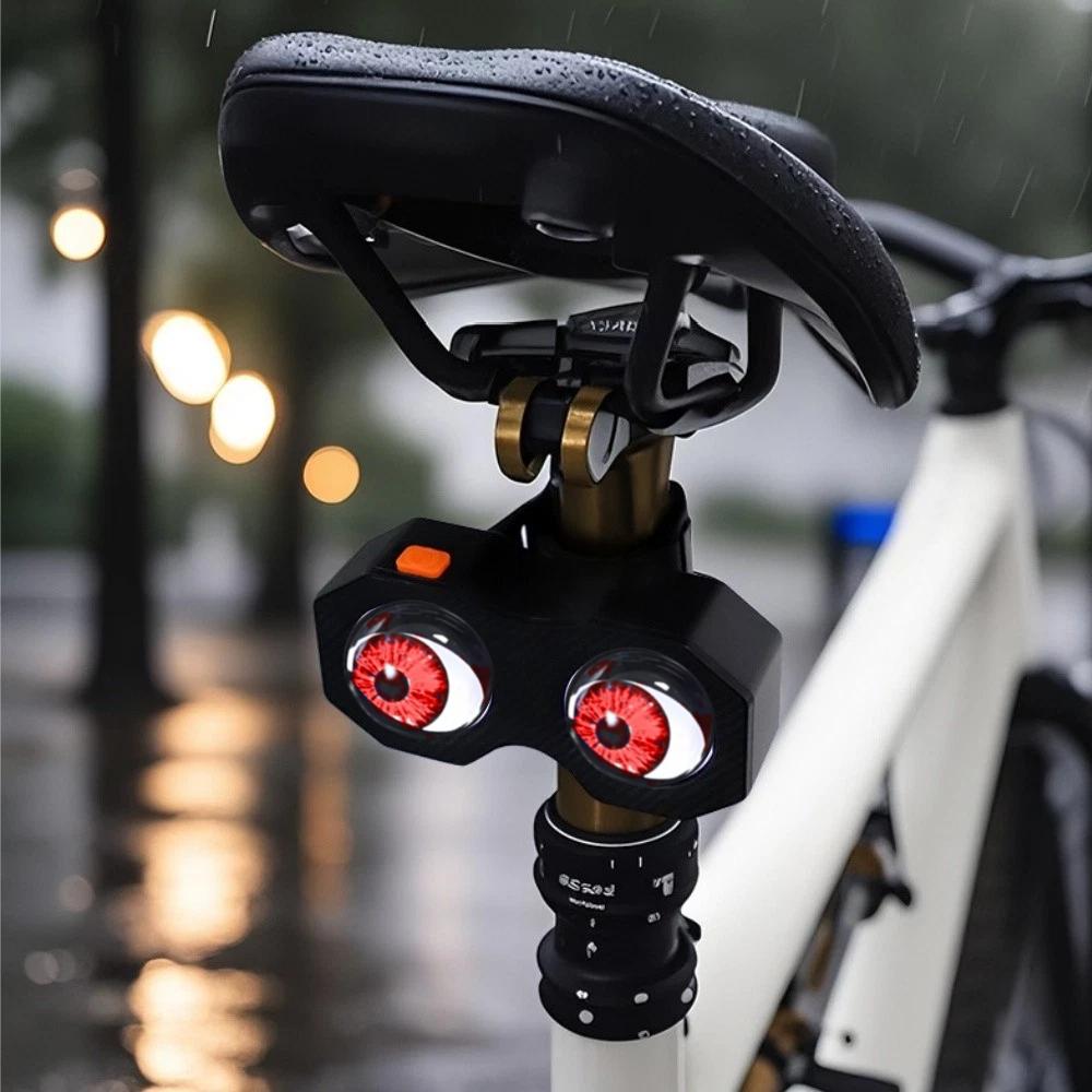 Lumină Spate Bicicletă LED Programabilă Smart Ochi de Pisică Lumină Spate Motocicletă Stop Spate Motocicletă LED Dinamic Ochi de Diavol Lampă