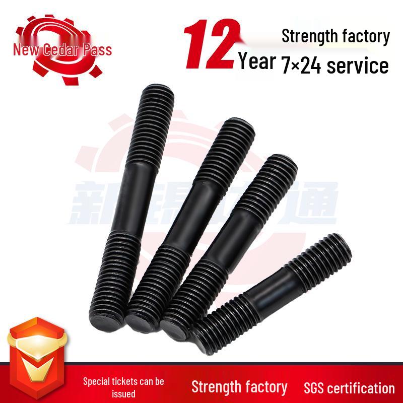 High-Strength Full-Thread Stud Bolt, Grade 8.8/10.9/12.9, 35CrMoA, Chemical Industry, American Standard
