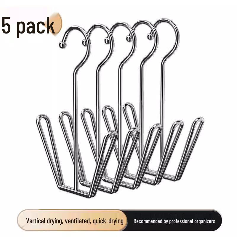 Nerezový Větruodolný Závěsný Stojan na Sušení Bot - Bez Vrtání, Zesílený, Pro Venkovní/Vnitřní Použití.