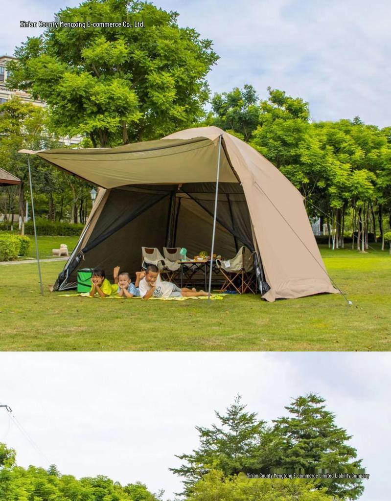 Four-Season Mosquito, Sun, and Rainproof Camping Awning Canopy