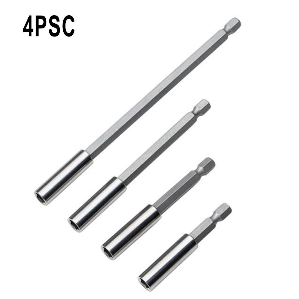 Magnetic Bit Holder Set 60/75/100/150mm Extension Rod 1/4\" Hex Shank Set