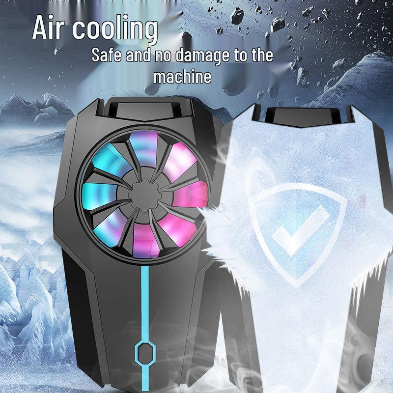 Wireless Rechargeable Phone Cooler: Silent, Air-Cooled with Long Battery Life, Powerful Wind, and Three-Speed Settings for Live Streaming and Gaming