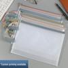 Morandi Handheld PVC Mesh Waterproof Dustproof Large Capacity Document Bag with Logo