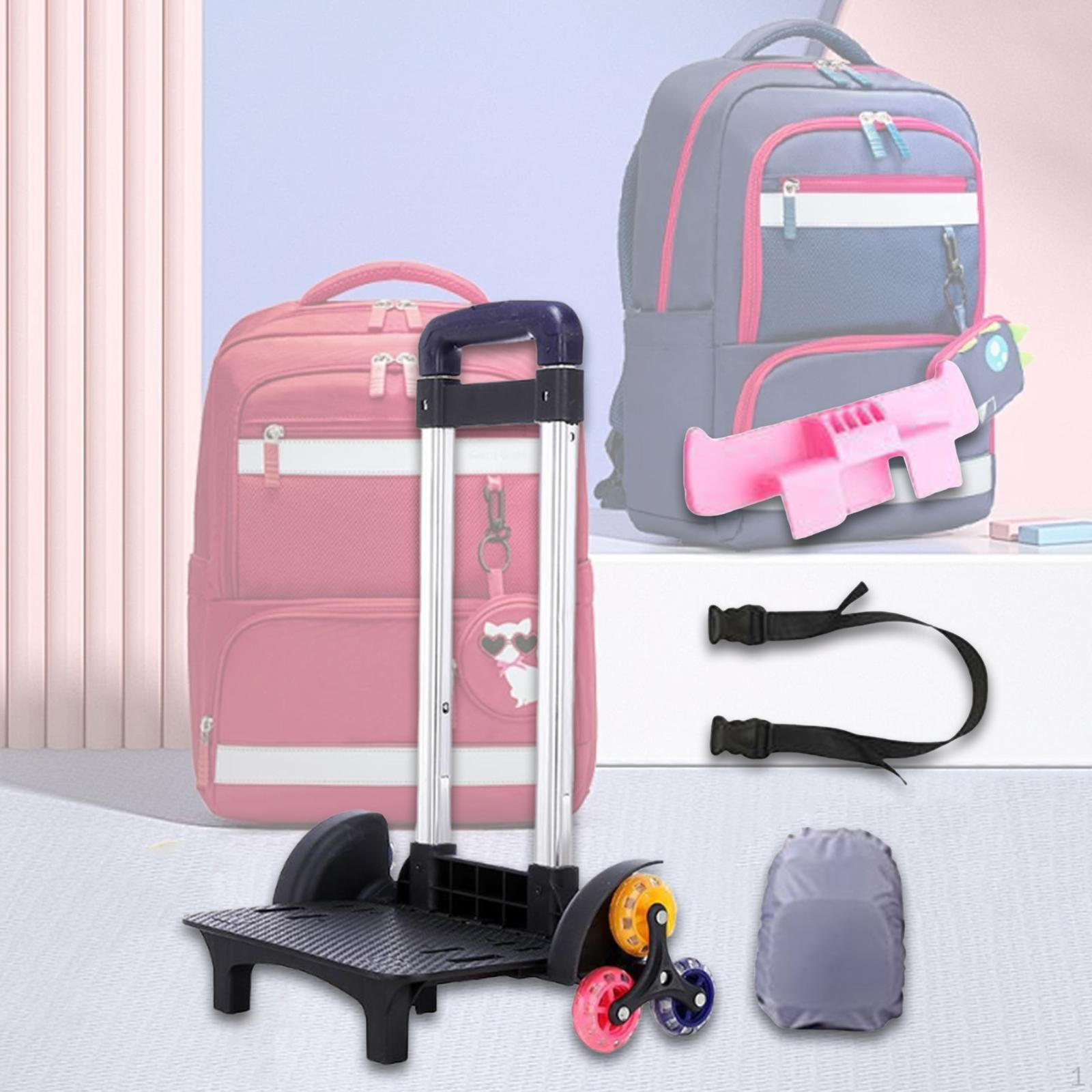 

Рюкзак-тележка Ручная тележка Легкая Портативная с 6 колесами для коробок, сумок и путешествий Black