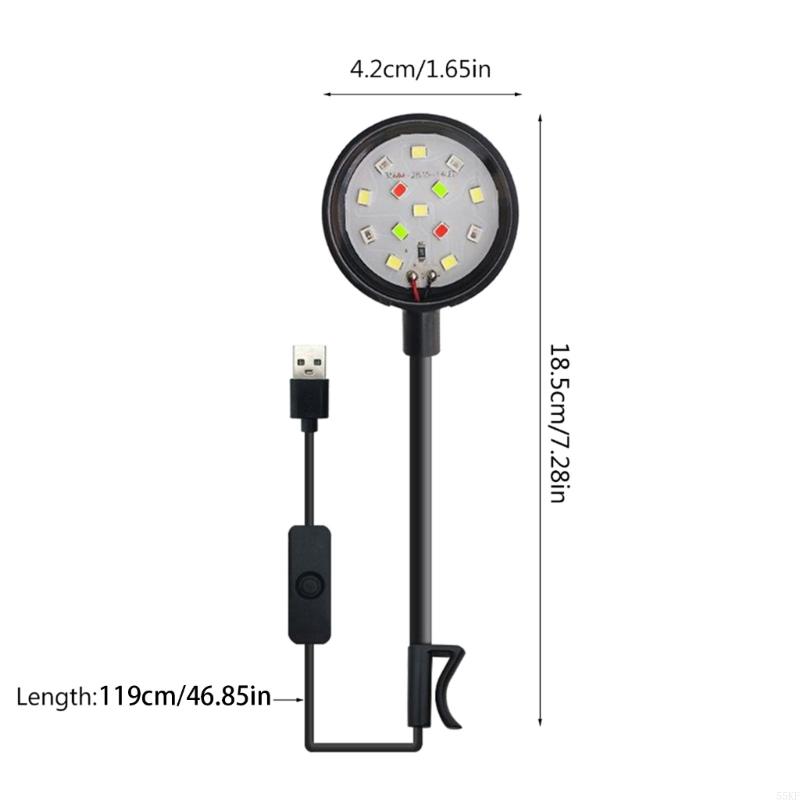 55KF Rotatable Led Aquarium Lights Clean Water Grow Aquarium Landscape Clip On Lamps