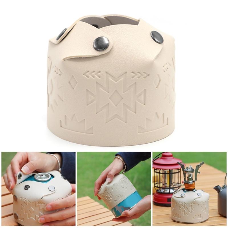 PU Propane Gas Cylinder Cover Gas Fuels Tanks Protector Gas Canister Cover Cylinder Picnics Gas Canister Protective Case