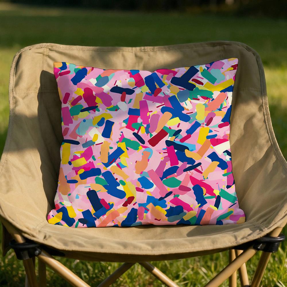 Abstract Colorful Pattern Cushion Cover Soft Reversible  Durable Pillow Cover  MultiScene Use for Home  Car Daily Comfort